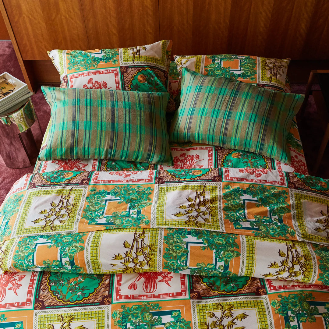 Sage x Clare Nicolette Linen Pillowcase Set - Juniper