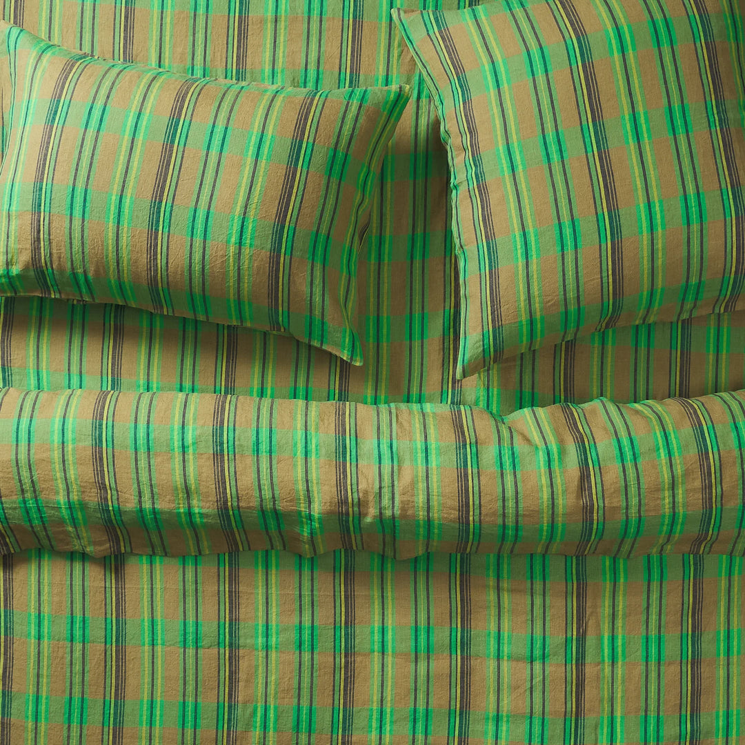 Sage x Clare Nicolette Linen Pillowcase Set - Juniper