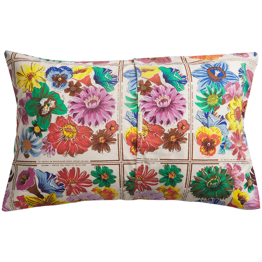 Sage x Clare Ines Cotton Pillowcase Set - Porcelain