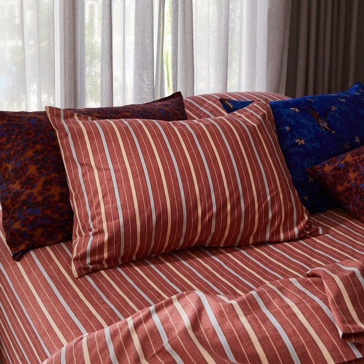 Sage x Clare Leon Cotton Pillowcase Set - Burnt Sienna