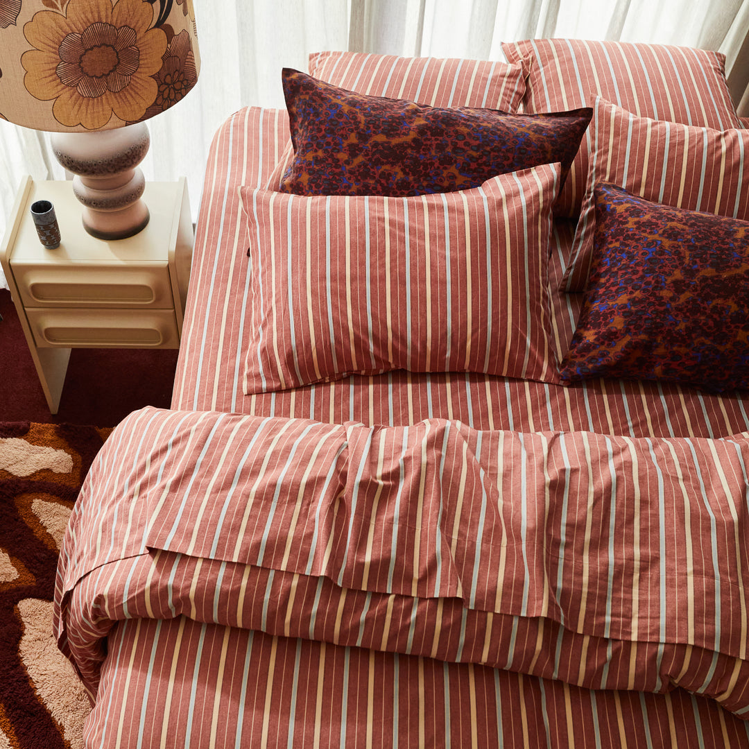 Sage x Clare Leon Cotton Pillowcase Set - Burnt Sienna