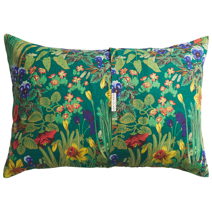 Sage x Clare Babette Linen Pillowcase Set - Verdant