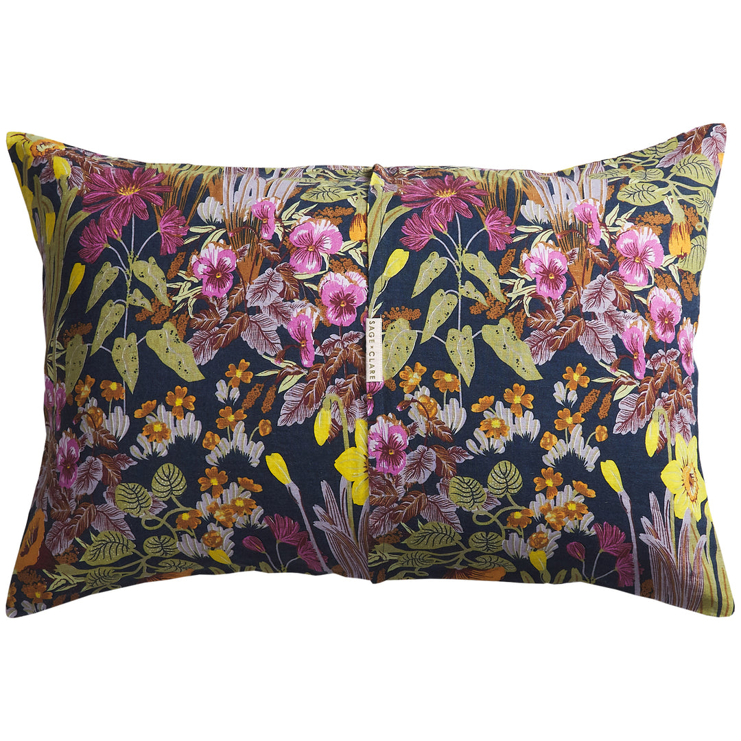 Sage x Clare Babette Linen Pillowcase Set - Ink