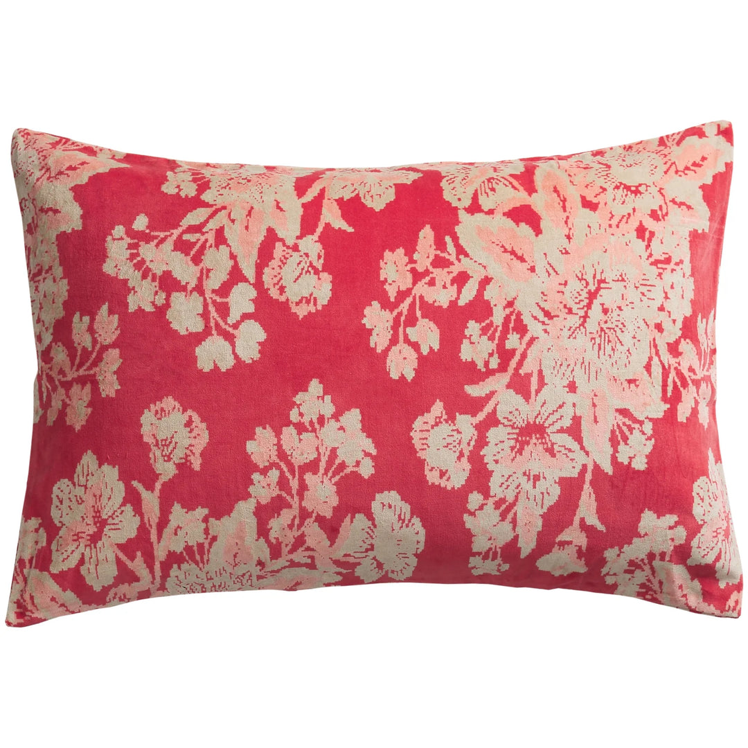 Sage x Clare Hazel Velvet Pillowcase - Vermillion