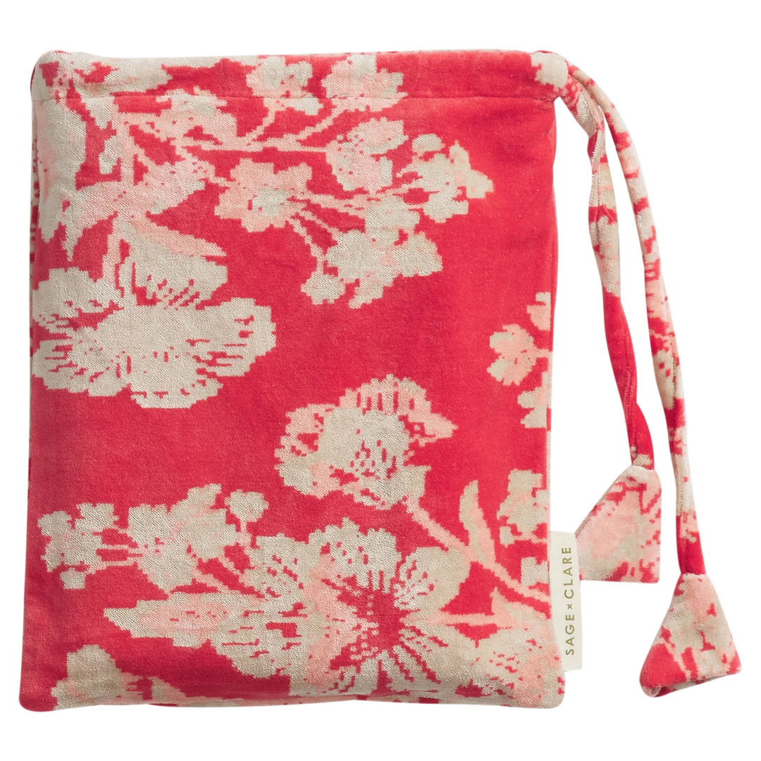 Sage x Clare Hazel Velvet Pillowcase - Vermillion