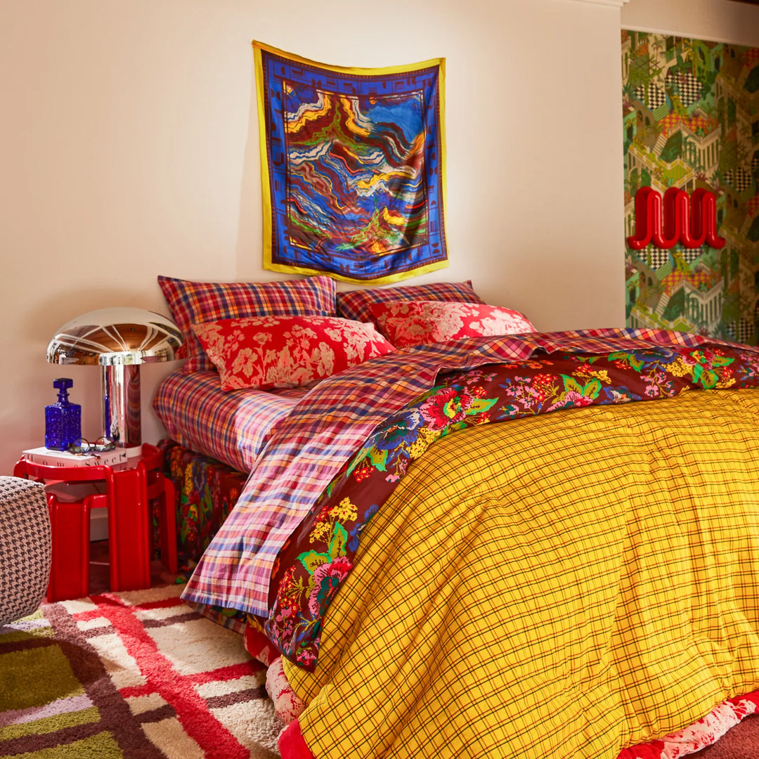 Sage x Clare Hazel Velvet Pillowcase - Vermillion