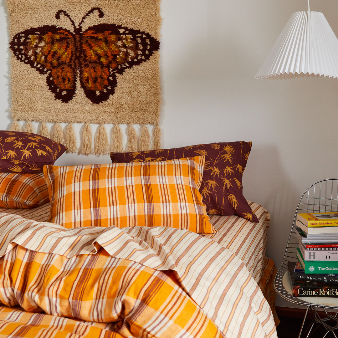 Sage x Clare Nicolette Linen Pillowcase Set - Marigold