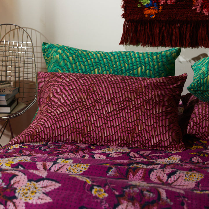 Sage x Clare Hanna Linen Pillowcase Set - Kelly Green
