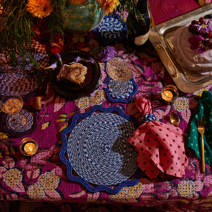Sage x Clare Marzena Placemat - Ultramarine