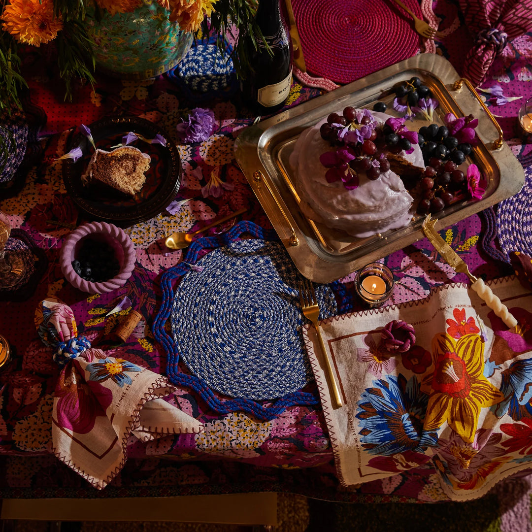 Sage x Clare Marzena Placemat - Ultramarine
