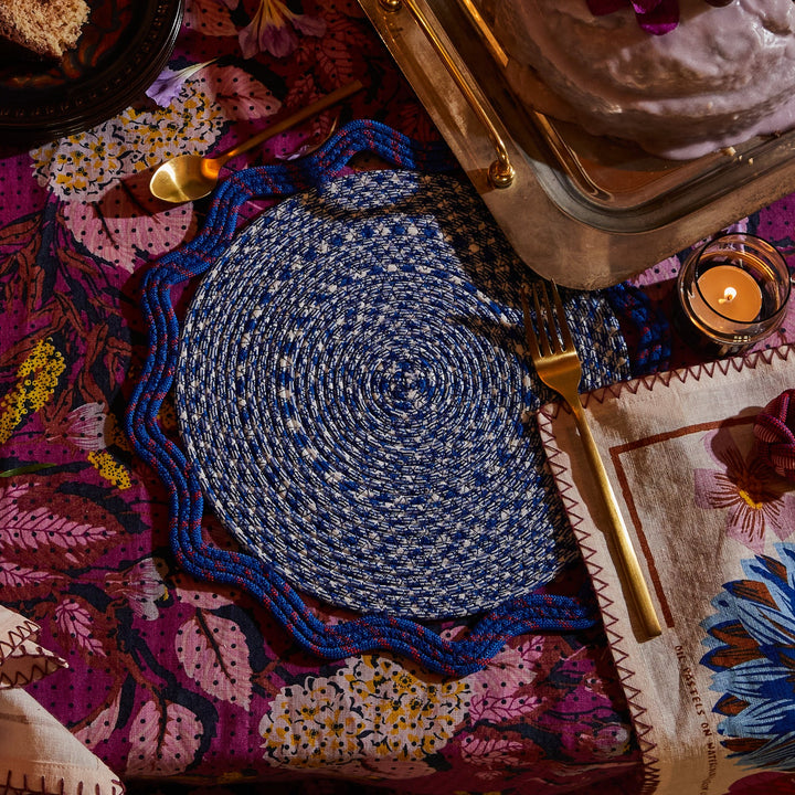 Sage x Clare Marzena Placemat - Ultramarine