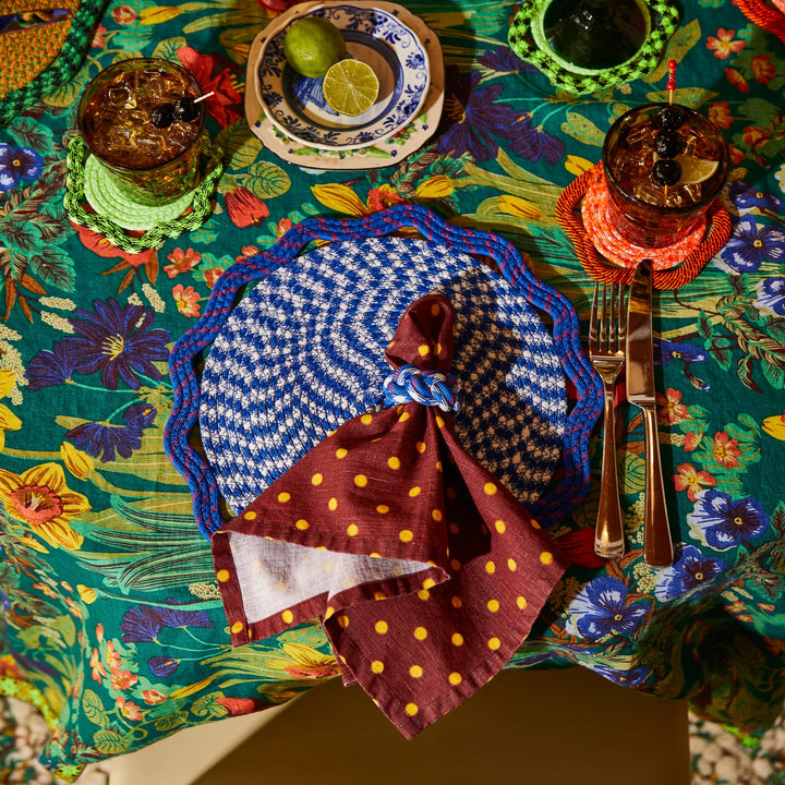 Sage x Clare Marzena Placemat - Ultramarine