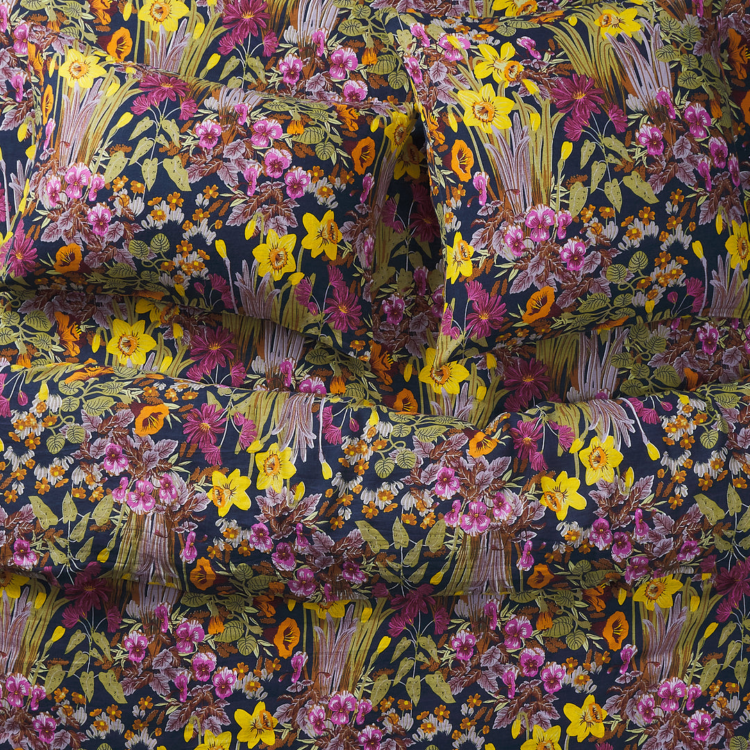 Sage x Clare Babette Linen Quilt Cover - Ink