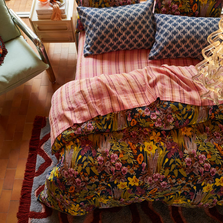 Sage x Clare Babette Linen Quilt Cover - Ink