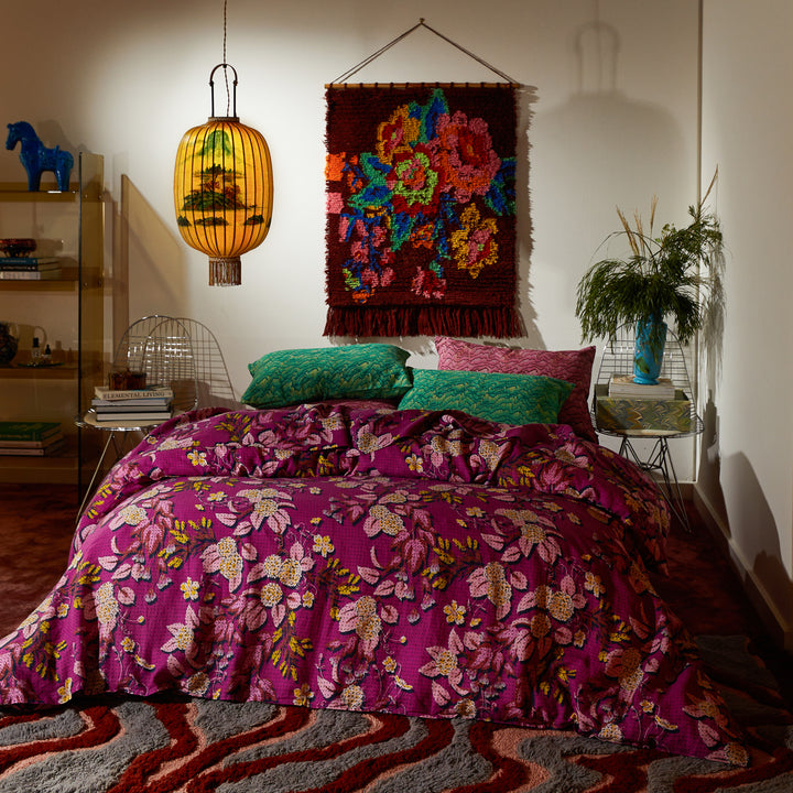 Sage x Clare Heidi Linen Quilt Cover - Mulberry