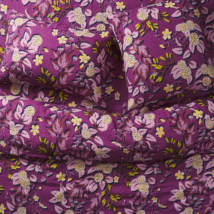 Sage x Clare Heidi Linen Quilt Cover - Mulberry