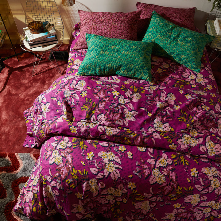 Sage x Clare Heidi Linen Quilt Cover - Mulberry