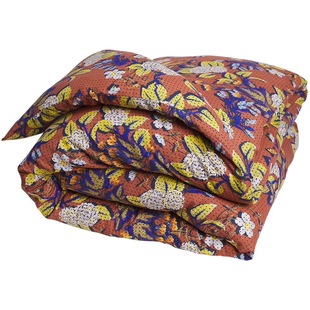Sage x Clare Heidi Linen Quilt Cover - Burnt Sienna