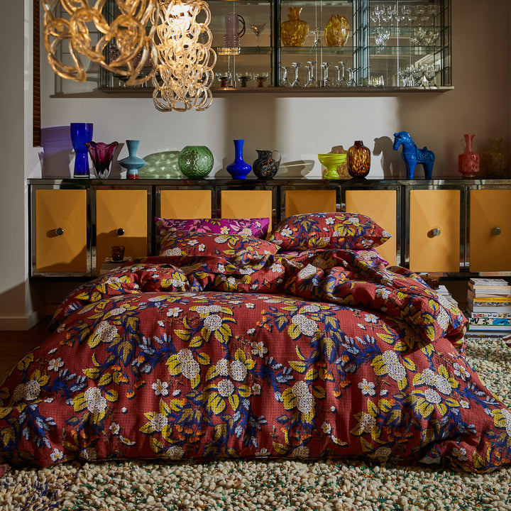 Sage x Clare Heidi Linen Quilt Cover - Burnt Sienna
