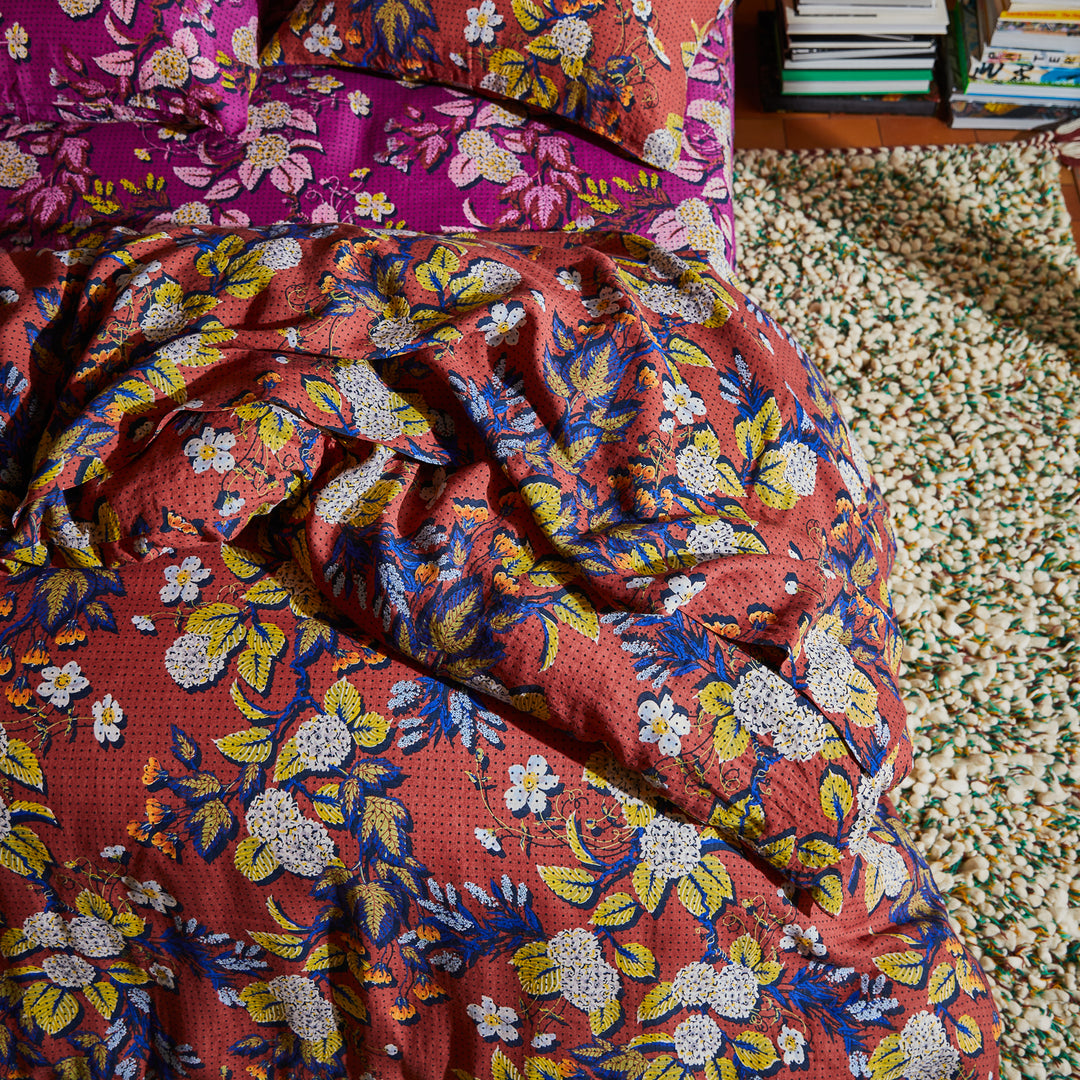 Sage x Clare Heidi Linen Quilt Cover - Burnt Sienna