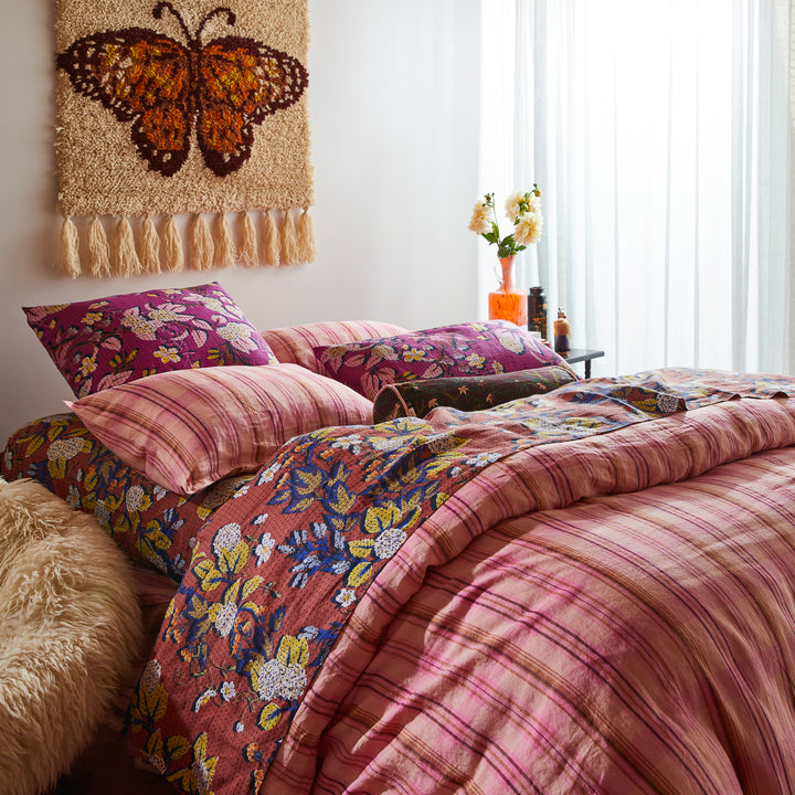 Sage x Clare Nicolette Linen Quilt Cover - Poudre