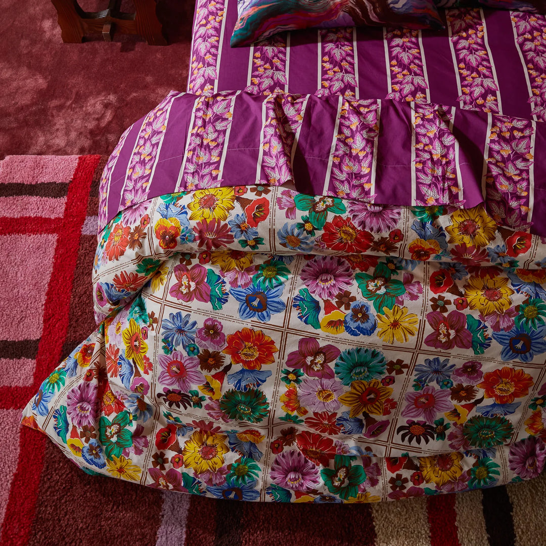 Sage x Clare Ines Cotton Quilt Cover - Porcelain