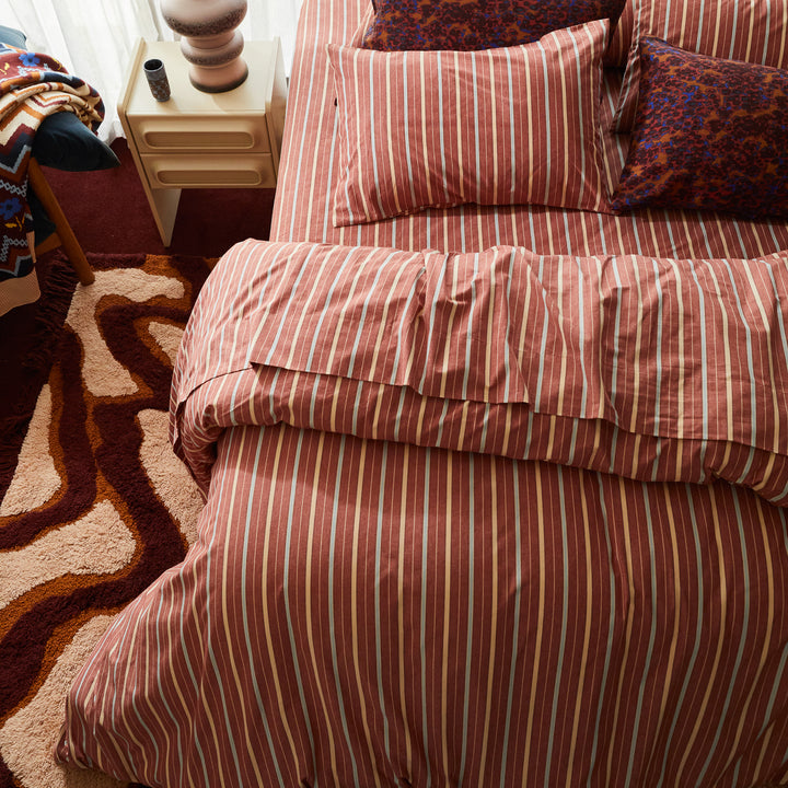 Sage x Clare Leon Cotton Quilt Cover - Burnt Sienna