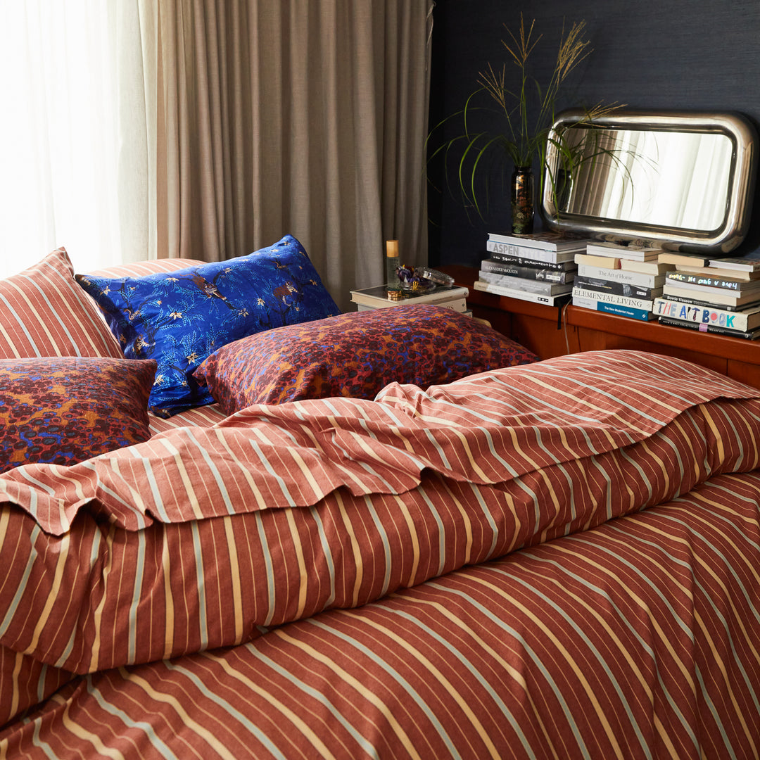 Sage x Clare Leon Cotton Quilt Cover - Burnt Sienna