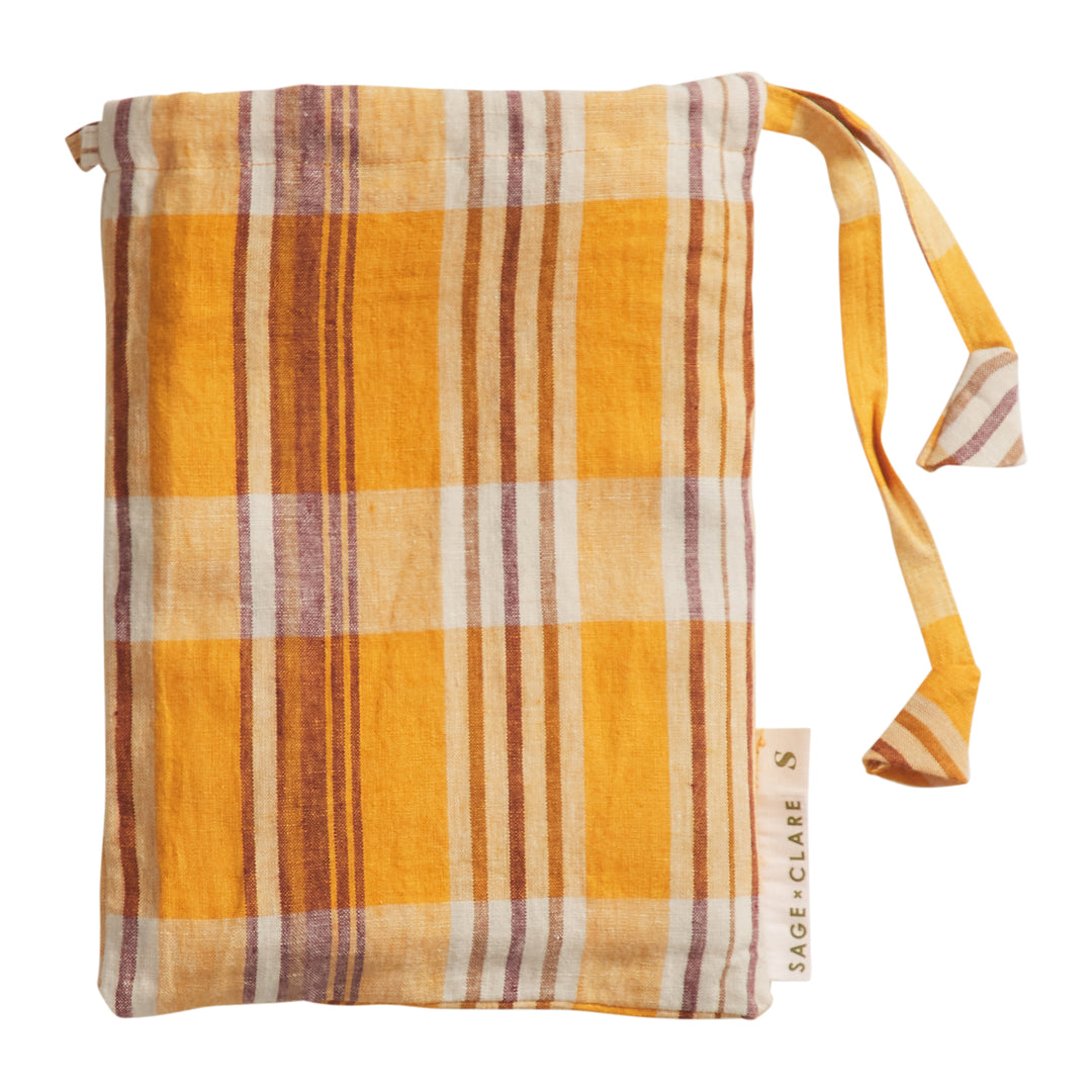 Sage x Clare Nicolette Linen Quilt Cover - Marigold