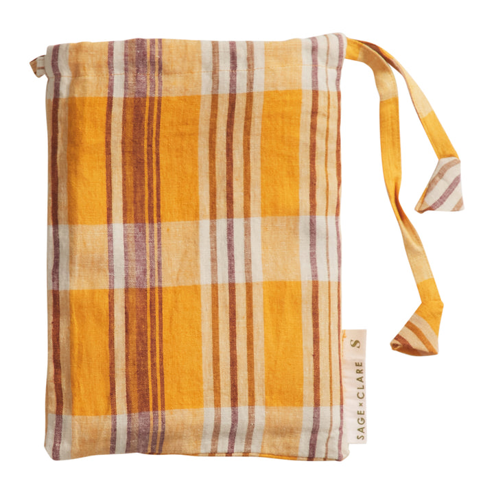 Sage x Clare Nicolette Linen Quilt Cover - Marigold