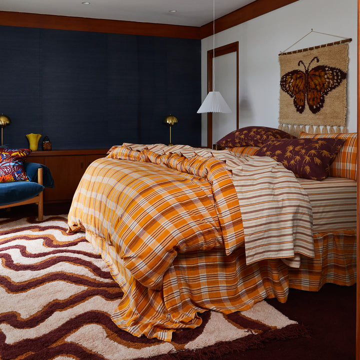 Sage x Clare Nicolette Linen Quilt Cover - Marigold