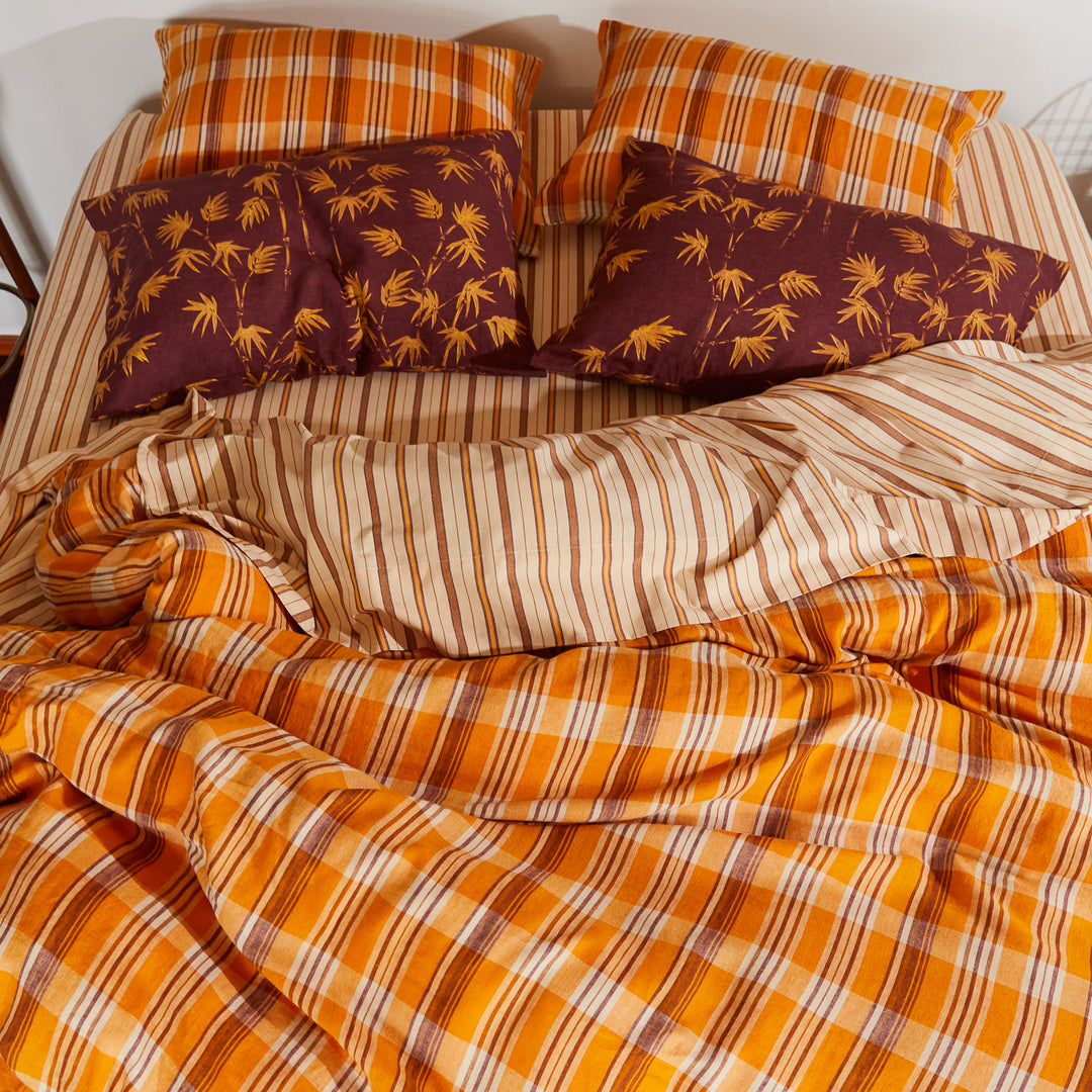 Sage x Clare Nicolette Linen Quilt Cover - Marigold