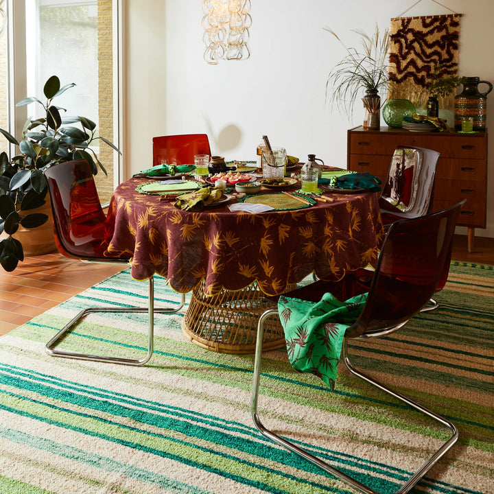 Sage x Clare Madalina Woven Rug - Spring Green