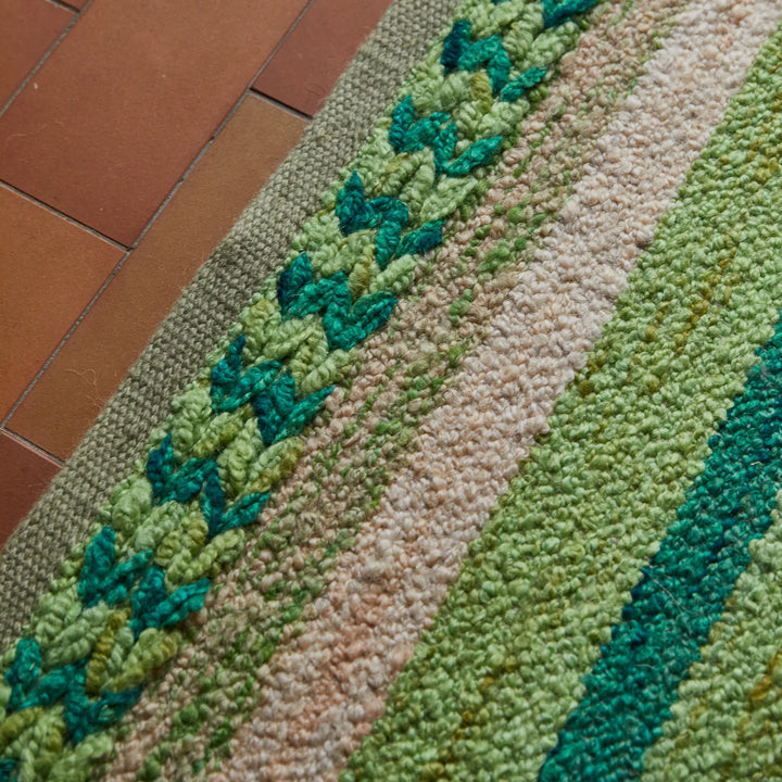 Sage x Clare Madalina Woven Rug - Spring Green