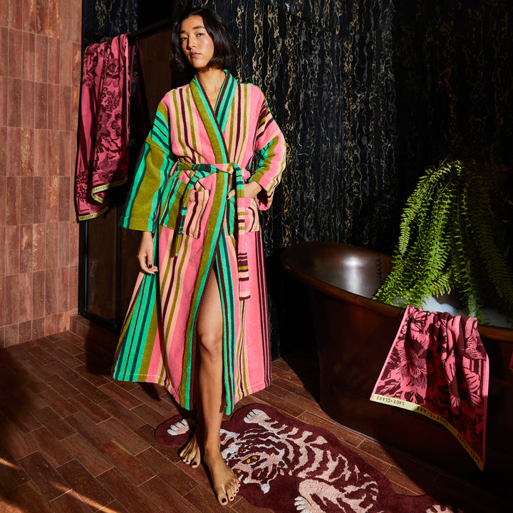 Sage x Clare Nicolette Towelling Robe - Juniper