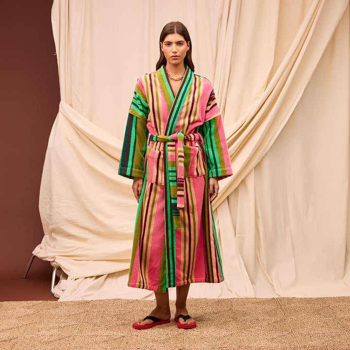 Sage x Clare Nicolette Towelling Robe - Juniper