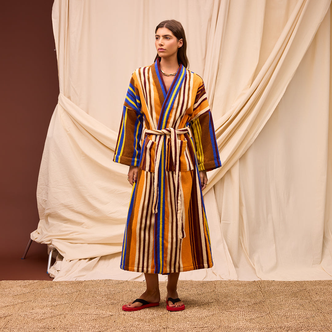 Sage x Clare Nicolette Towelling Robe - Russet