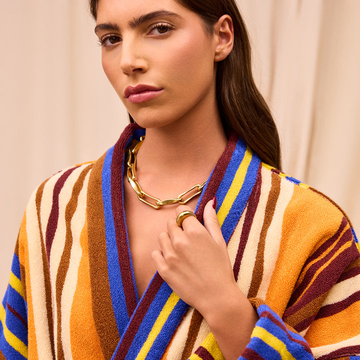 Sage x Clare Nicolette Towelling Robe - Russet