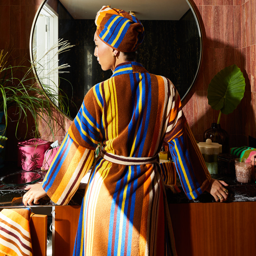Sage x Clare Nicolette Towelling Robe - Russet