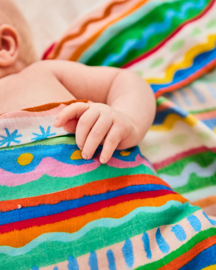 Kip & Co Beach Patterns Bamboo Swaddle