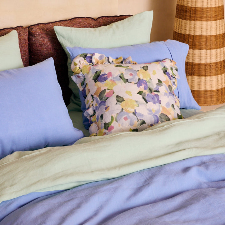 Kip & Co Vista Blue Linen Pillowcases