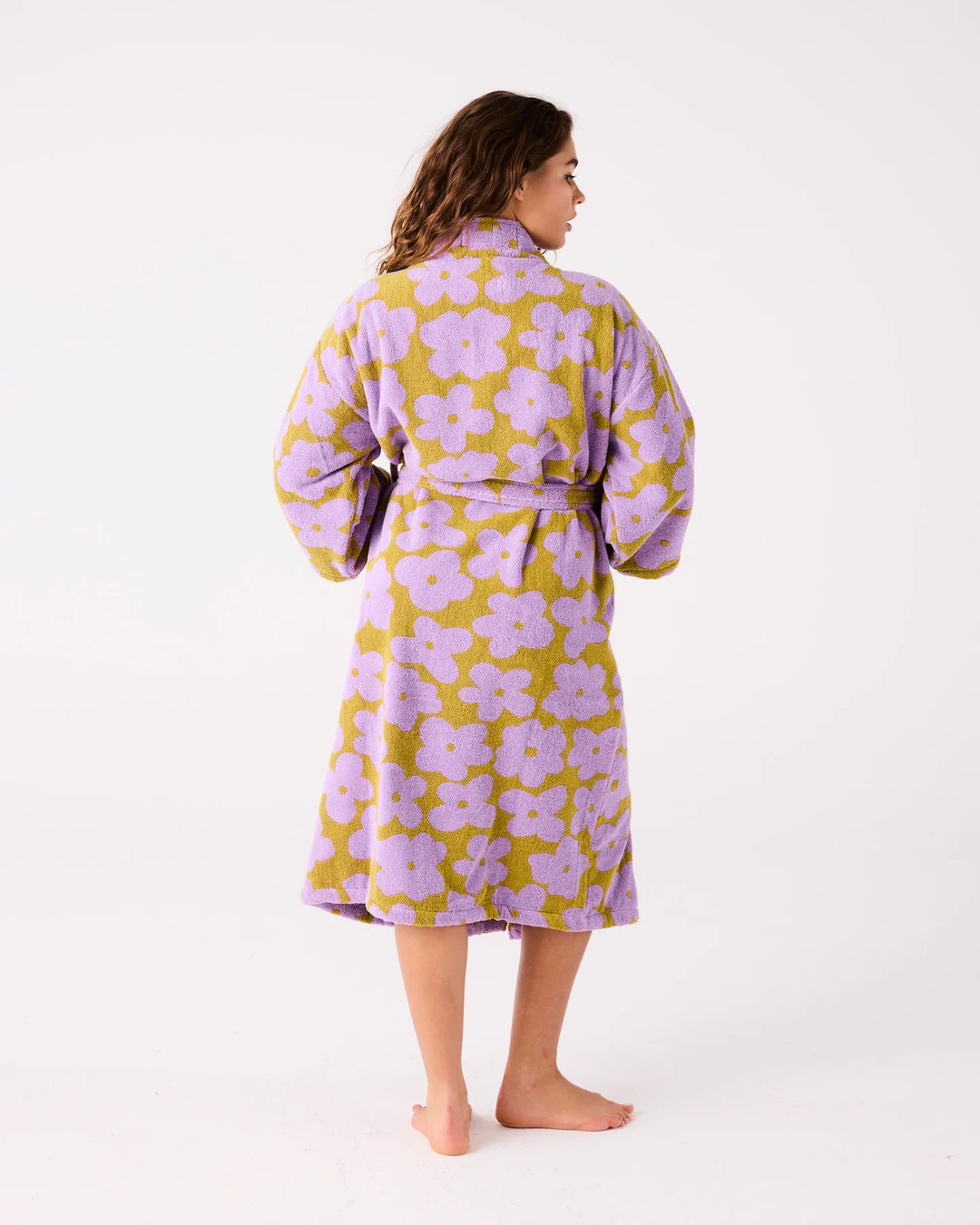 Kip & Co Big Flower Terry Bath Robe