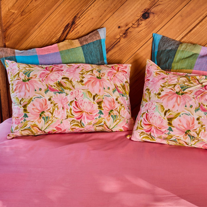 Kip & Co Warm Floral Breeze Organic Cotton Pillowcases