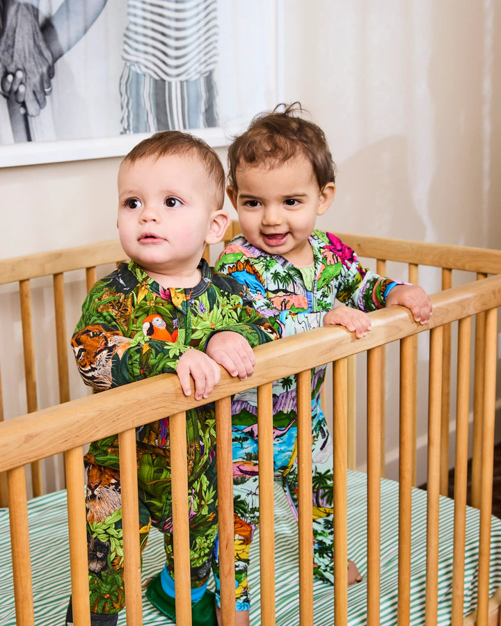 Kip & Co Jurassic Organic Long Sleeve Zip Romper