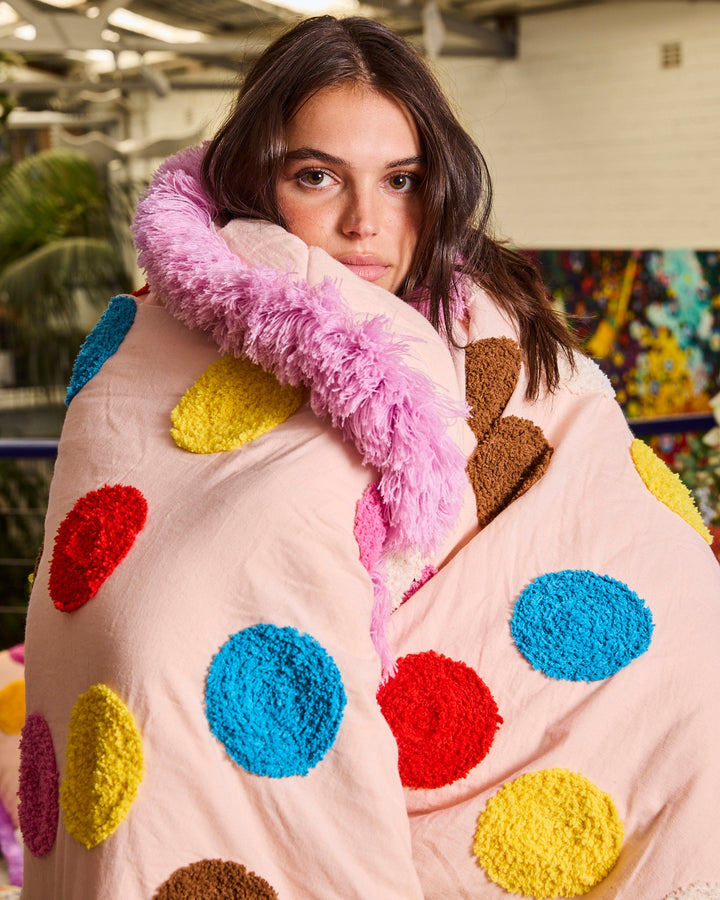 Kip & Co x Romance Was Born Shag Spot Cotton Bedspread