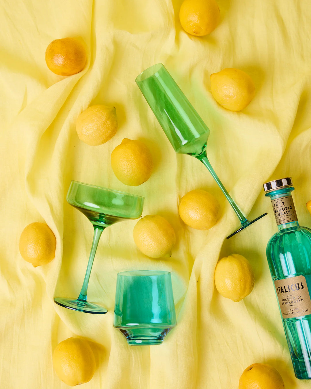 Kip & Co Pistachio Crush Margarita Glass 2P Set