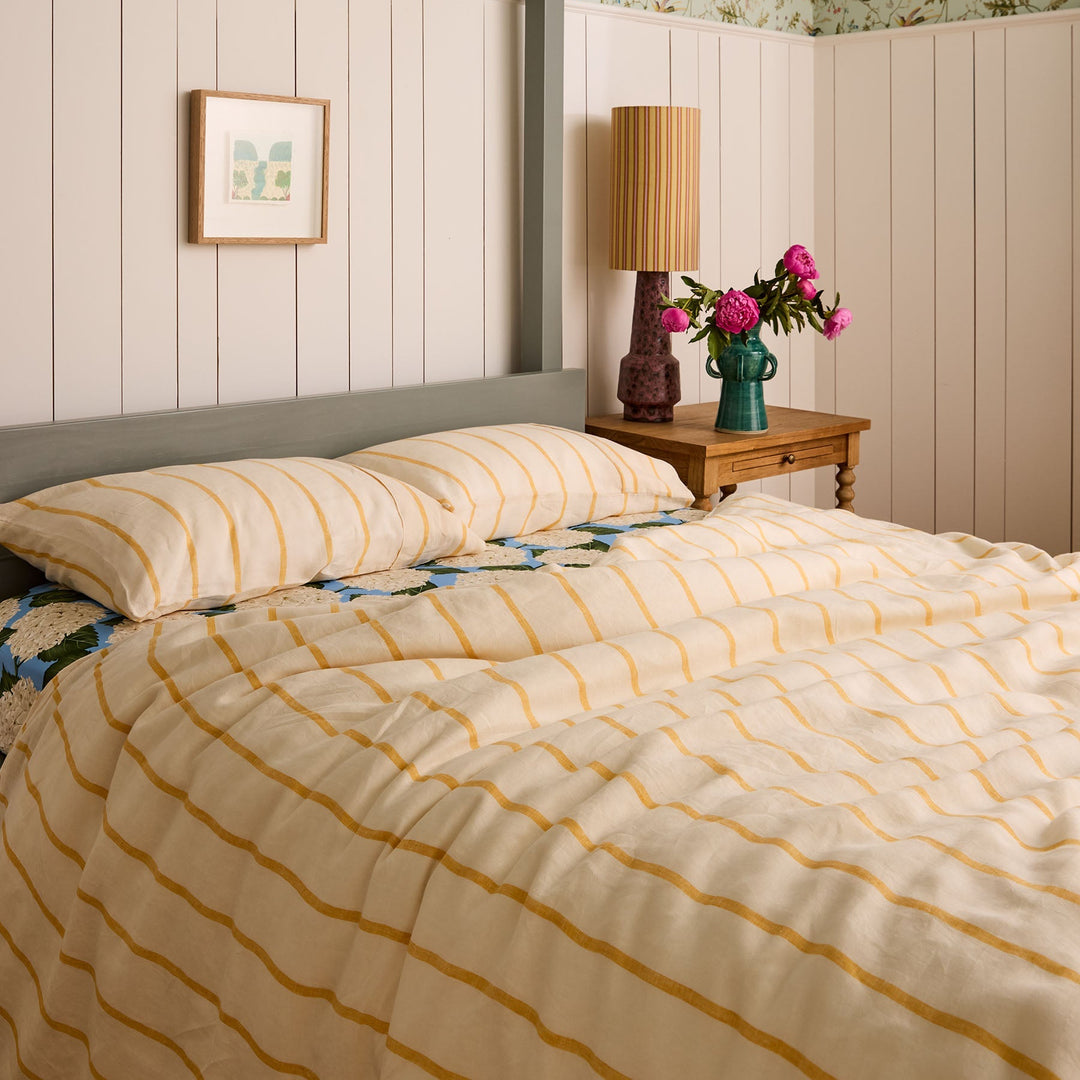 Kip & Co Popcorn Stripe Linen Quilt Cover
