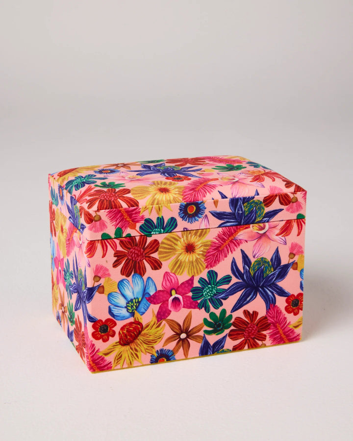 Kip & Co Wild Flowers In Bloom Velvet Jewellery Box Large