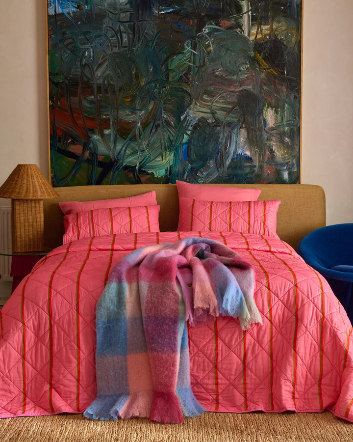 Kip & Co Wategos Soiree Stripe Organic Cotton Quilted Bedspread
