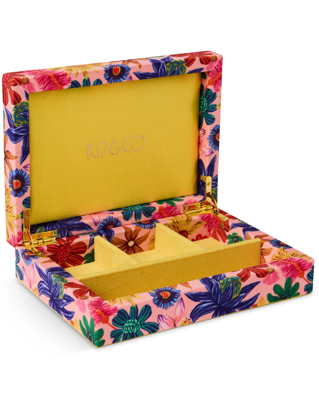 Kip & Co Wild Flowers In Bloom Velvet Jewellery Box Small - Trinket Dishes